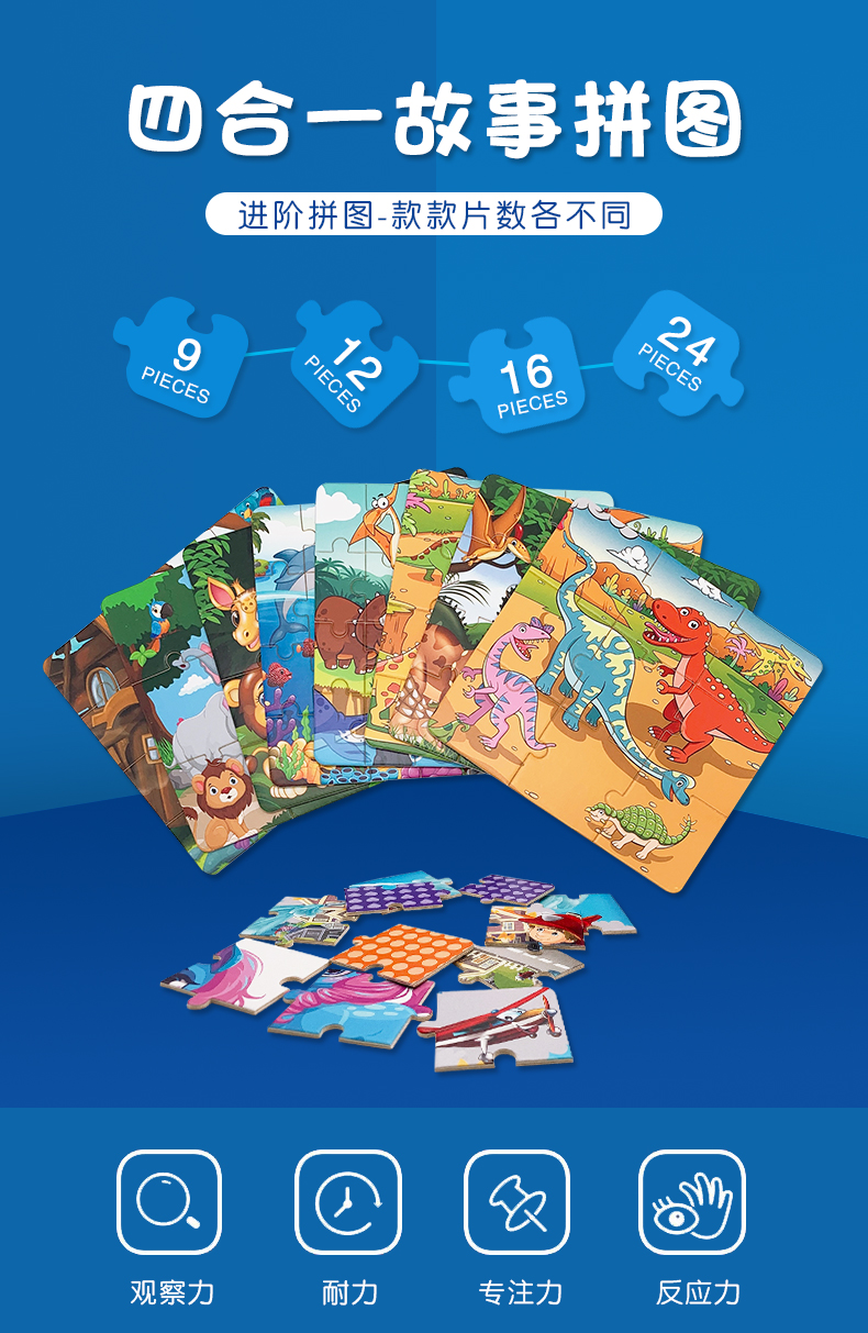 四合一罐裝拼圖詳情